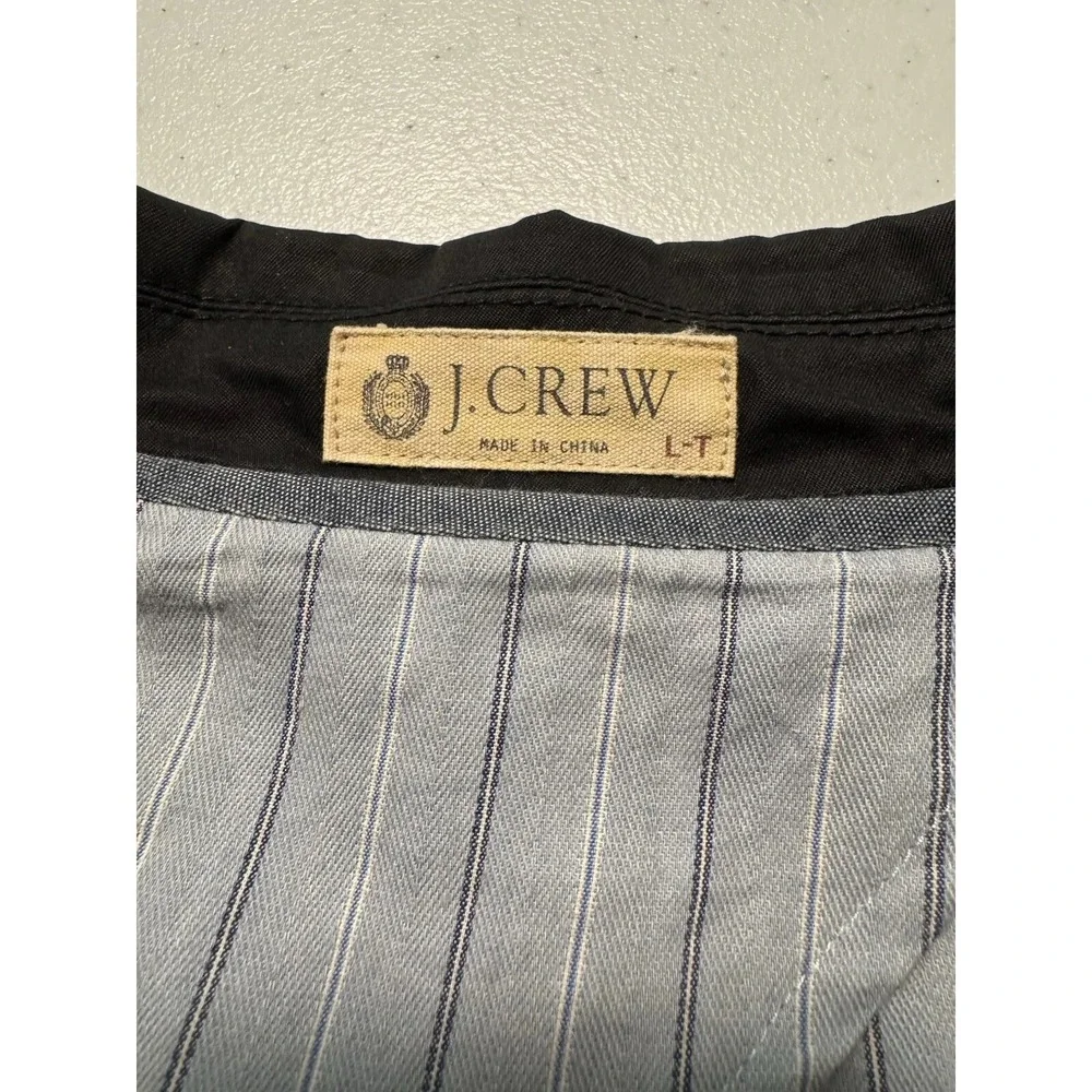 J Crew Clayton L-Tall Men's Black Sportcoat 3-Button Preppy‎ Cotton Jacket EUC